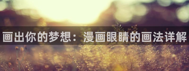 星辰耽漫网：画出你的梦想：漫画眼睛的画法详解
